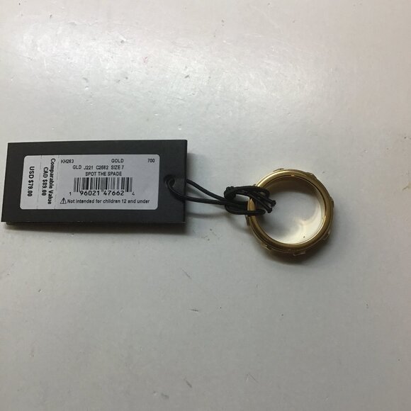 Kate Spade New Gold with Embossed Spades Ring - Picture 1 of 3